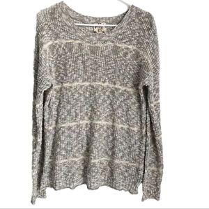 Hippie Rose Knit Stripe Monochrome Long Sleeve Crew Neck Sweater Top XL